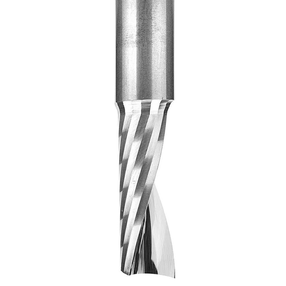 3/8" x 3" x 5/8" Up-Cut 'O' Aluminum Cutting CNC Spiral Router Bit, 1-Flute, 3/8" Shank - Alt Image 1