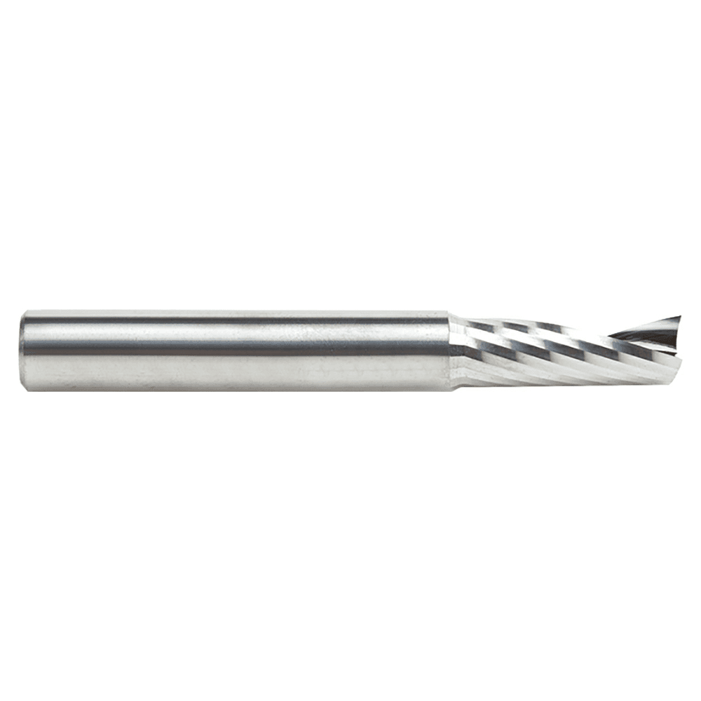 3/8" x 3" x 5/8" Up-Cut 'O' Aluminum Cutting CNC Spiral Router Bit, 1-Flute, 3/8" Shank - Alt Image 2
