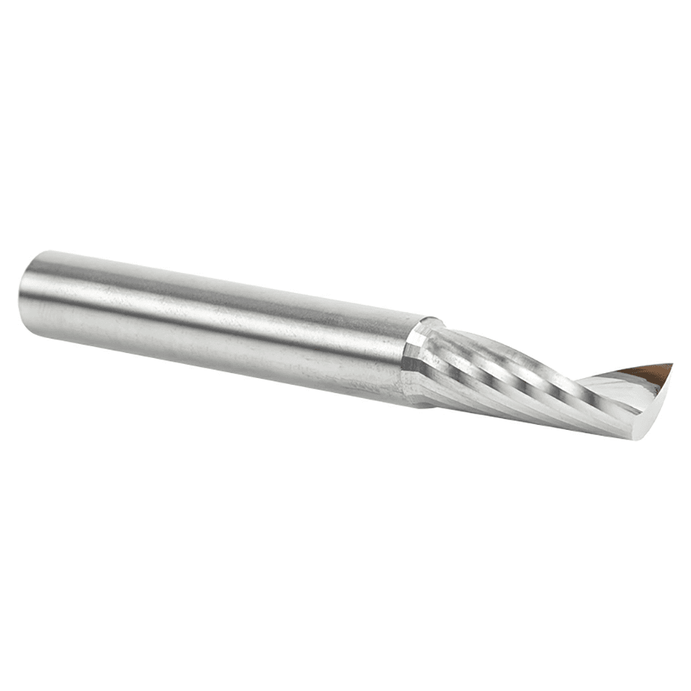 3/8" x 3" x 5/8" Up-Cut 'O' Aluminum Cutting CNC Spiral Router Bit, 1-Flute, 3/8" Shank - Alt Image 3