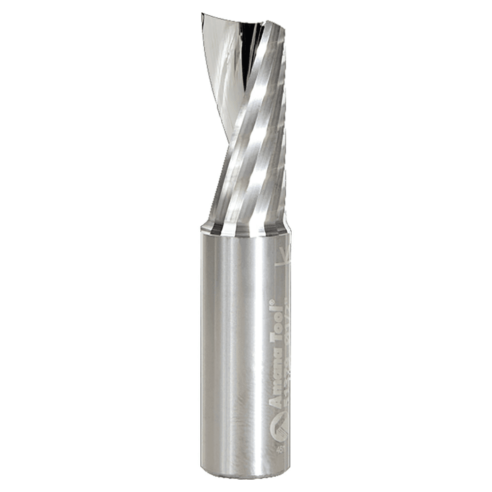1/2" x 2-1/2" Up-Cut 'O' Aluminum Cutting CNC Spiral Router Bit, 1-Flute, 1/2" Shank - Main Image