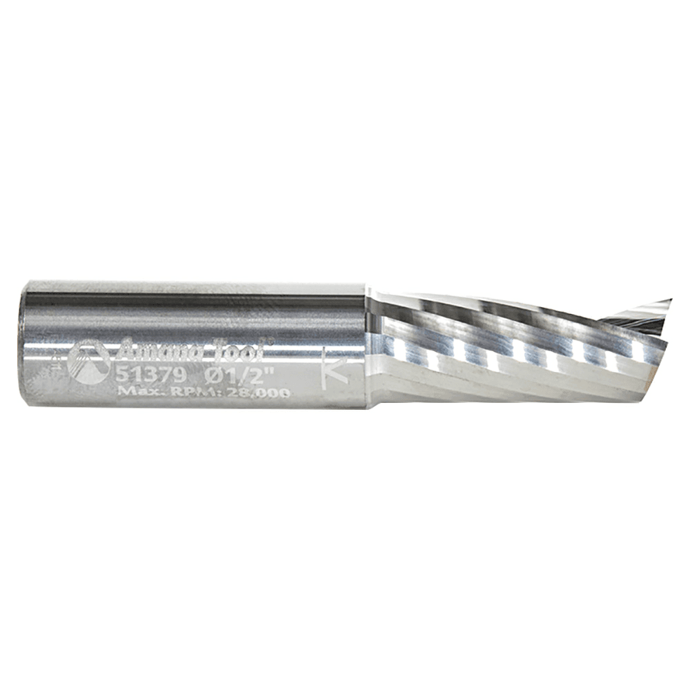 1/2" x 2-1/2" Up-Cut 'O' Aluminum Cutting CNC Spiral Router Bit, 1-Flute, 1/2" Shank - Alt Image 1