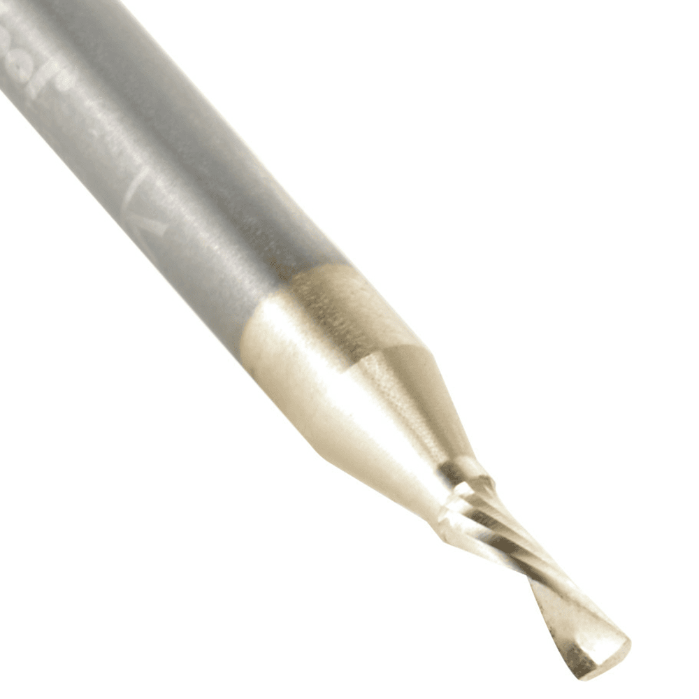 1.5mm x 30mm x 4mm Down-Cut 'O' Aluminum Cutting CNC Spiral Router Bit, 1-Flute, 3mm shank Alt 4 - Image
