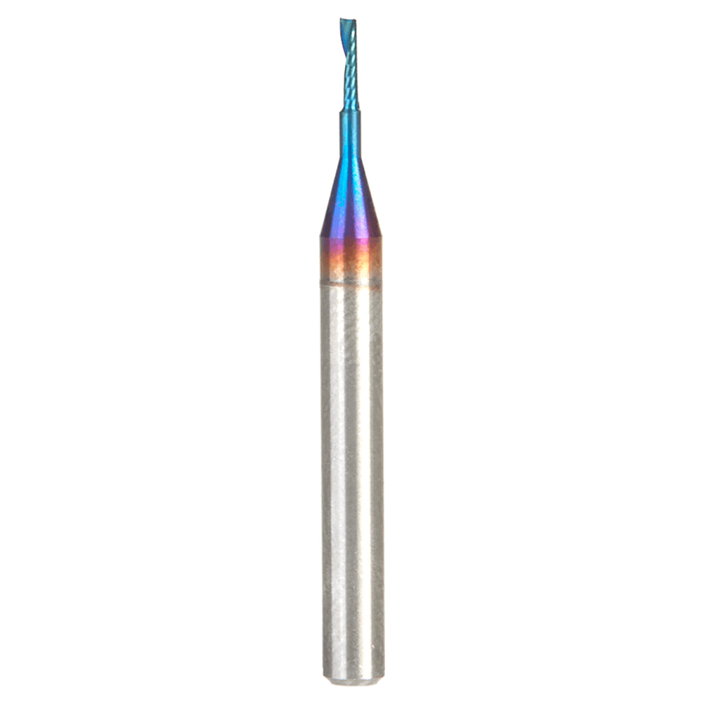 1mm x 4mm Spektra Extreme Tool Life Coated Up-Cut 'O' Plastic Cutting CNC Spiral Router Bit, 1-Flute, 3mm Shank Alt 1 - Image