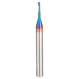 1mm x 4mm Spektra Extreme Tool Life Coated Up-Cut 'O' Plastic Cutting CNC Spiral Router Bit, 1-Flute, 3mm Shank Alt 1 - Image