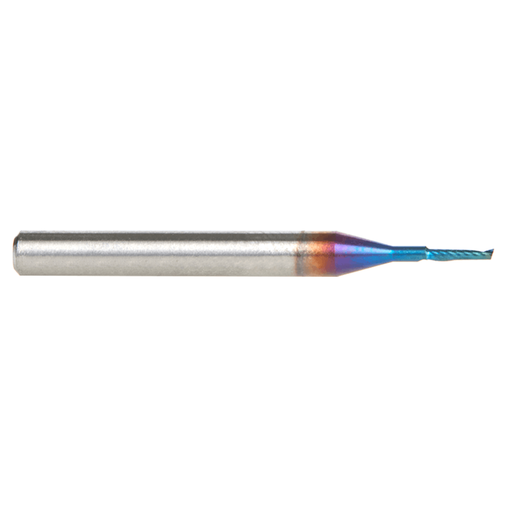1mm x 4mm Spektra Extreme Tool Life Coated Up-Cut 'O' Plastic Cutting CNC Spiral Router Bit, 1-Flute, 3mm Shank Alt 2 - Image