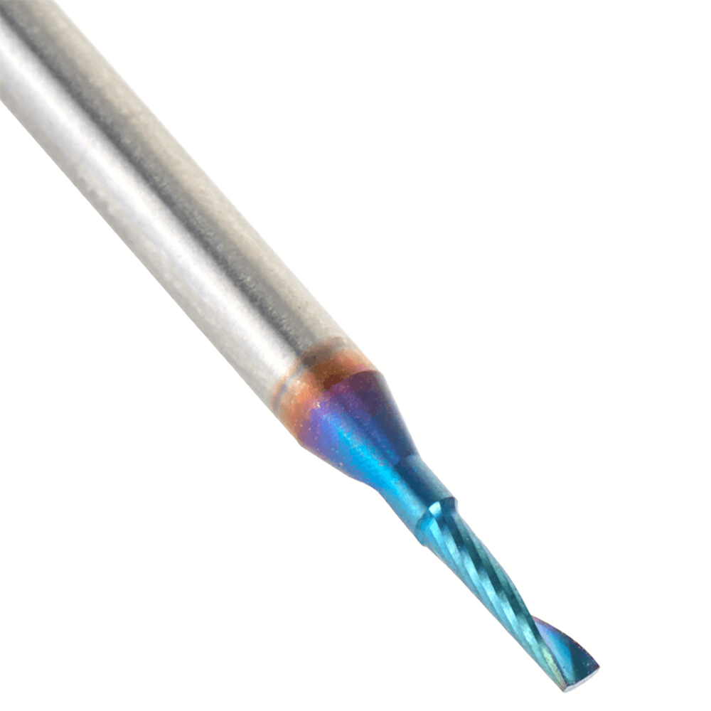 1.5mm x 6mm Spektra Extreme Tool Life Coated Up-Cut 'O' Plastic Cutting CNC Spiral Router Bit, 1-Flute, 3mm Shank Alt 4 - Image