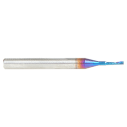 1.1mm x 4mm Spektra Extreme Tool Life Coated Up-Cut 'O' Plastic Cutting CNC Spiral Router Bit, 1-Flute, 3mm Shank Alt 2 - Image