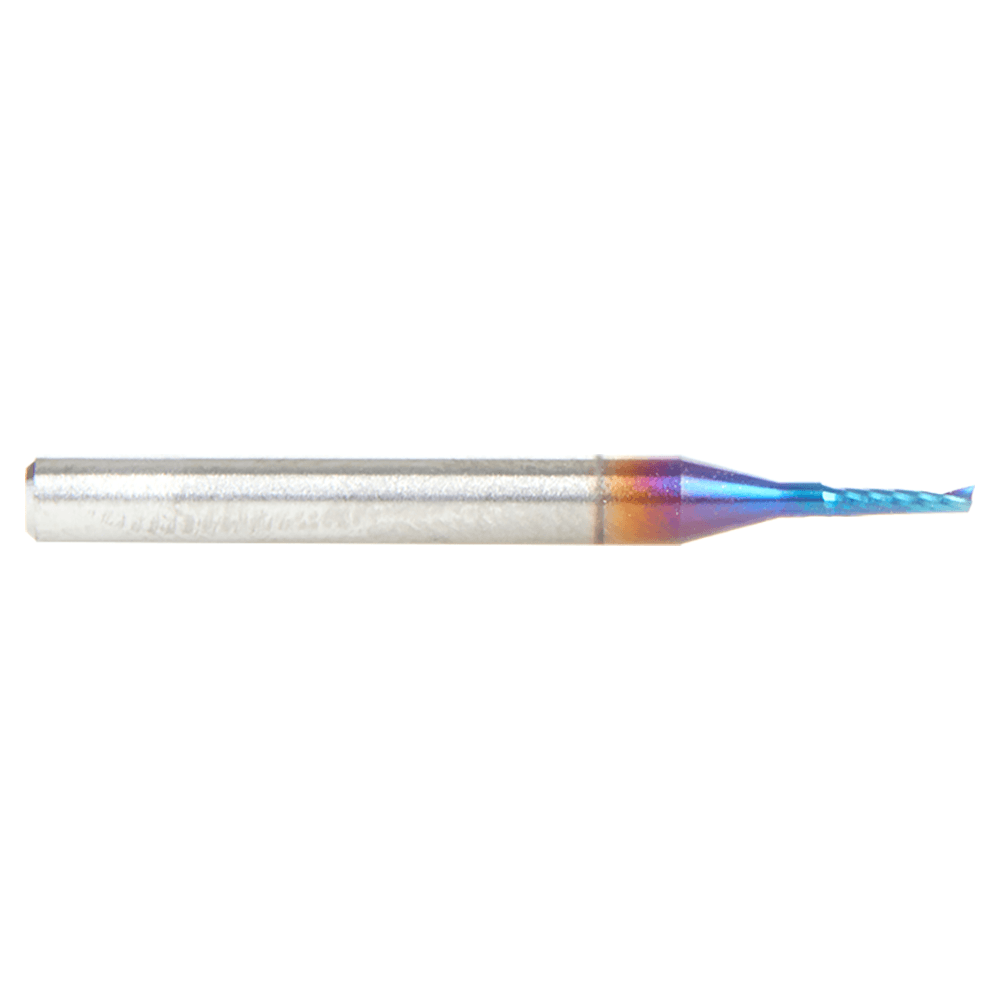 1.2mm x 4mm Spektra Extreme Tool Life Coated Up-Cut 'O' Plastic Cutting CNC Spiral Router Bit, 1-Flute, 3mm Shank Alt 2 - Image