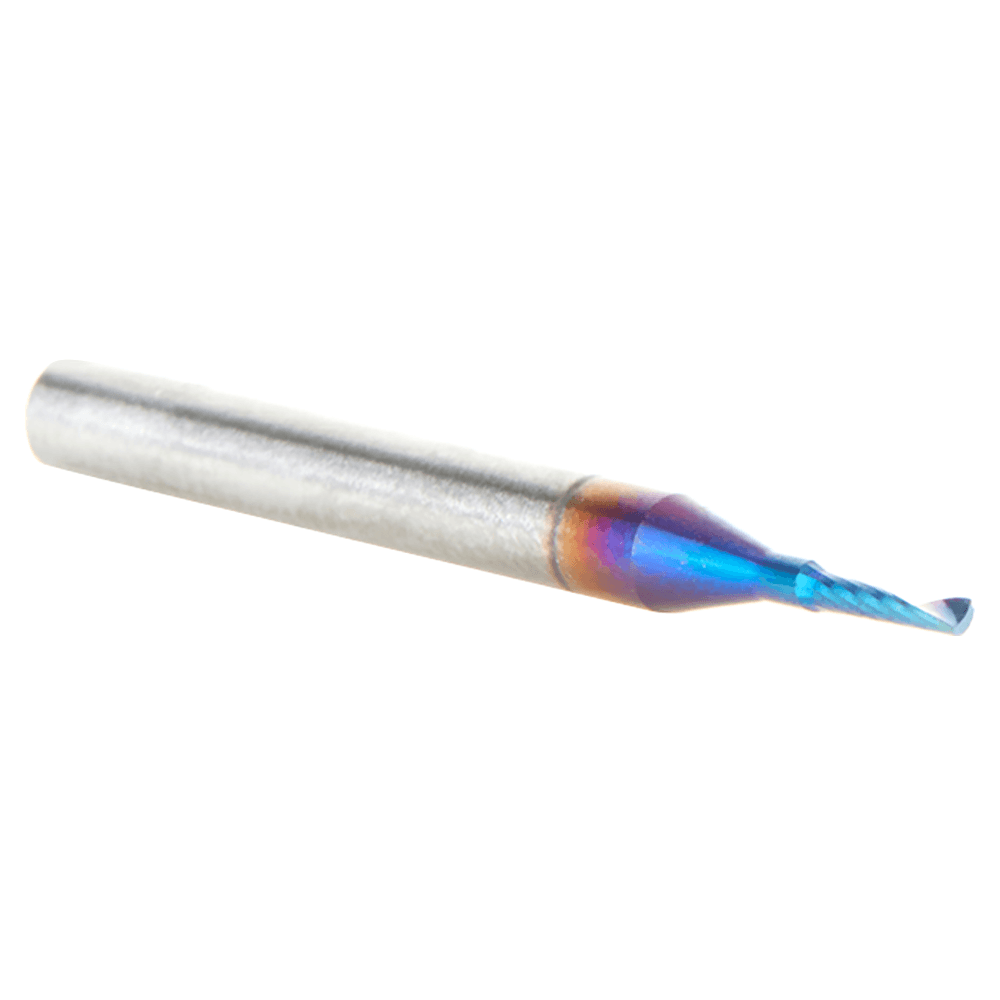 1.2mm x 4mm Spektra Extreme Tool Life Coated Up-Cut 'O' Plastic Cutting CNC Spiral Router Bit, 1-Flute, 3mm Shank Alt 3 - Image