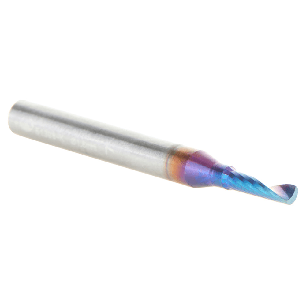 1.8mm x 6mm Spektra Extreme Tool Life Coated Up-Cut 'O' Plastic Cutting CNC Spiral Router Bit, 1-Flute, 3mm Shank Alt 3 - Image