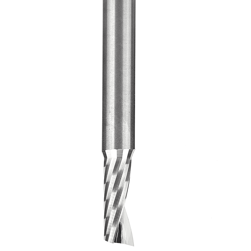1/4" Dia x 5/8" Solid Carbide CNC Spiral 'O' Single Flute, Aluminum Cutting, 1/4" Shank, 2-1/2" Long Up-Cut Router Bit Alt 1 - Image
