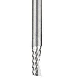 1/4" Dia x 5/8" Solid Carbide CNC Spiral 'O' Single Flute, Aluminum Cutting, 1/4" Shank, 2-1/2" Long Up-Cut Router Bit Alt 1 - Image
