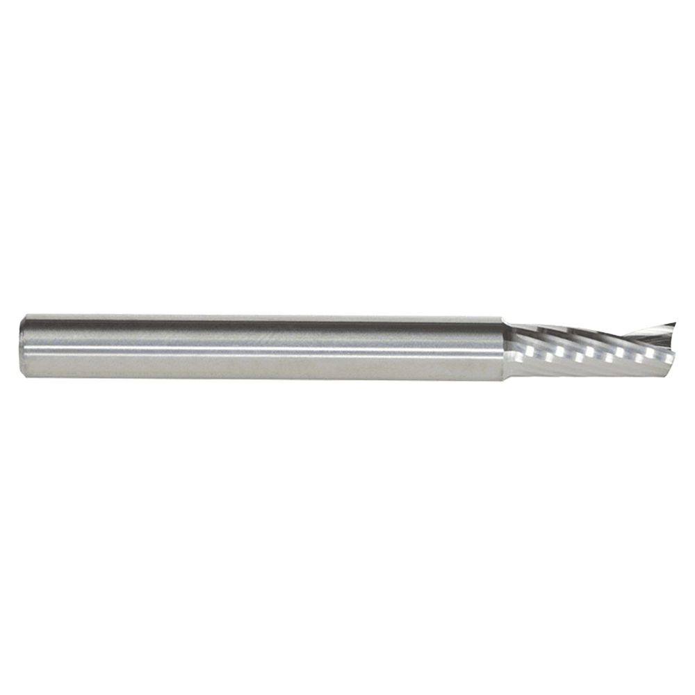 1/4" Dia x 5/8" Solid Carbide CNC Spiral 'O' Single Flute, Aluminum Cutting, 1/4" Shank, 2-1/2" Long Up-Cut Router Bit Alt 2 - Image