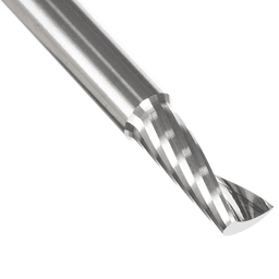 1/4" Dia x 5/8" Solid Carbide CNC Spiral 'O' Single Flute, Aluminum Cutting, 1/4" Shank, 2-1/2" Long Up-Cut Router Bit Alt 4 - Image