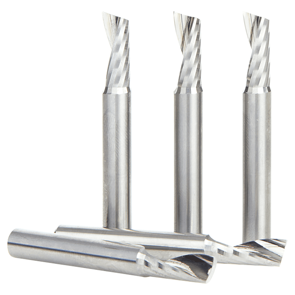 1/4" x 5/8" Up-Cut 'O' Aluminum Cutting CNC Spiral Router Bit, 1-Flute, 1/4" shank (5/Pack) Alt 1 - Image