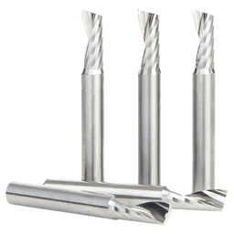 1/4" x 5/8" Up-Cut 'O' Aluminum Cutting CNC Spiral Router Bit, 1-Flute, 1/4" shank (5/Pack) Alt 1 - Image