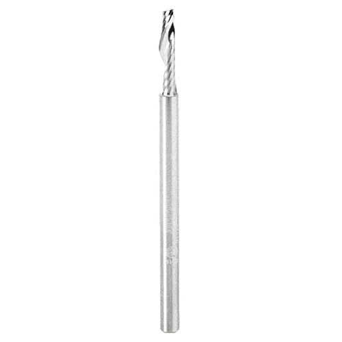 1/4" x 3" Up-Cut 'O' Plastic Cutting CNC Spiral Router Bit, 1-Flute, 1/4" Shank - Main Image