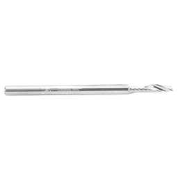 1/4" x 3" Up-Cut 'O' Plastic Cutting CNC Spiral Router Bit, 1-Flute, 1/4" Shank - Alt Image 1