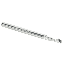 1/4" x 3" Up-Cut 'O' Plastic Cutting CNC Spiral Router Bit, 1-Flute, 1/4" Shank - Alt Image 2