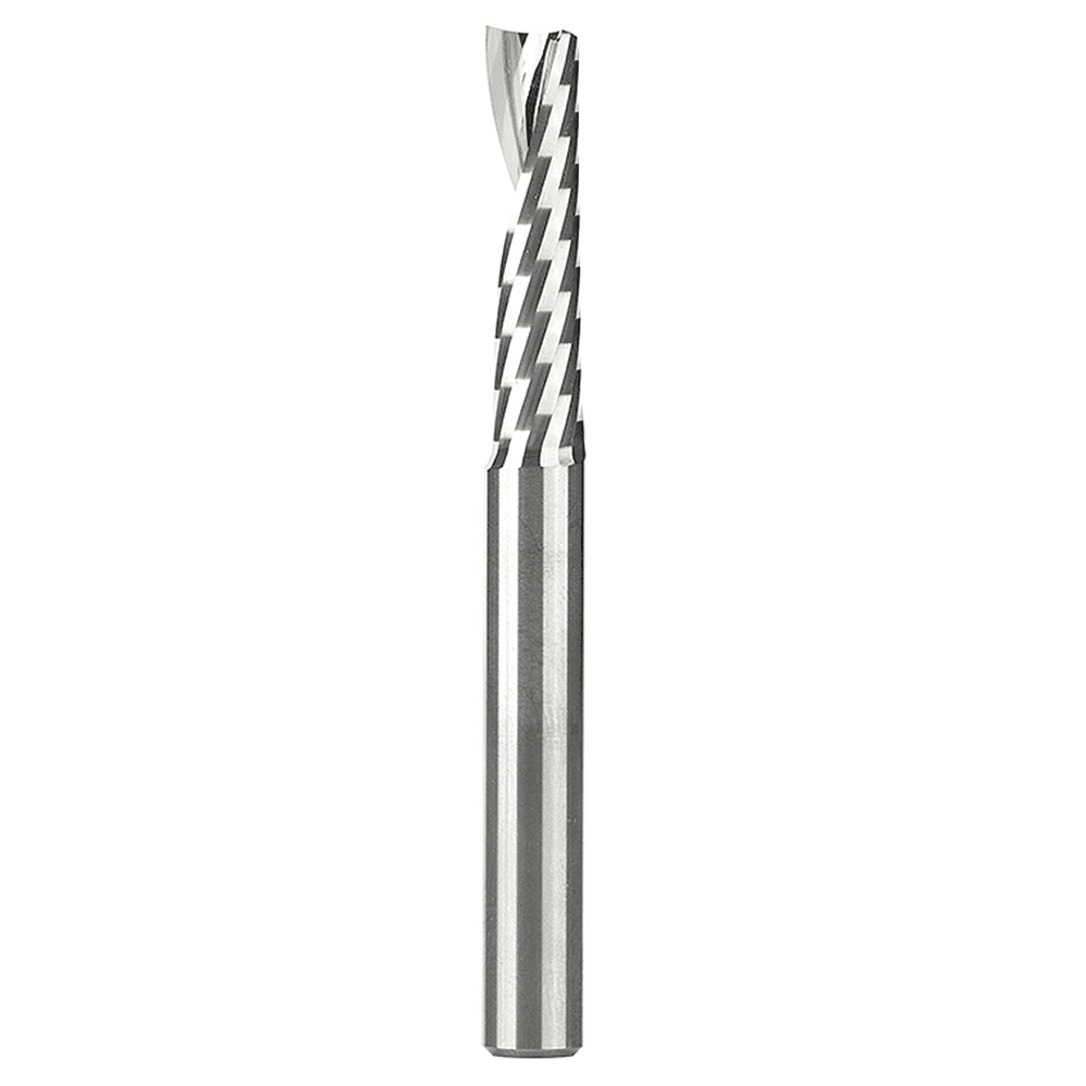 1/4" x 2-1/2" Up-Cut 'O' Plastic Cutting CNC Spiral Router Bit, 1-Flute, 1/4" Shank - Main Image