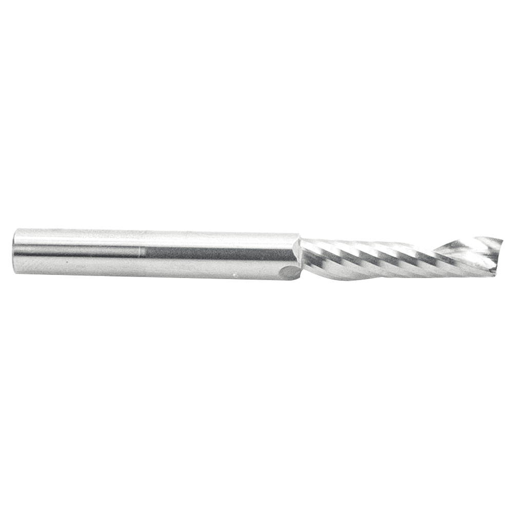 1/4" x 2-1/2" Up-Cut 'O' Plastic Cutting CNC Spiral Router Bit, 1-Flute, 1/4" Shank - Alt Image 2