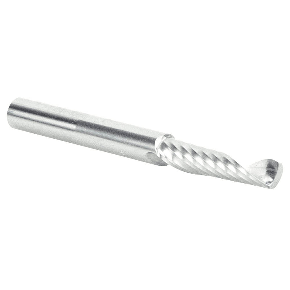 1/4" x 2-1/2" Up-Cut 'O' Plastic Cutting CNC Spiral Router Bit, 1-Flute, 1/4" Shank - Alt Image 3