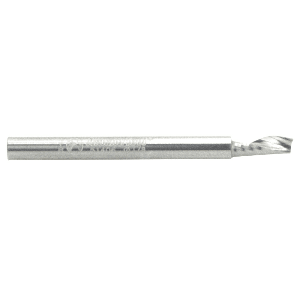 1/8" x 1-1/2" Up-Cut 'O' Aluminum Cutting CNC Spiral Router Bit, 1-Flute, 1/8" Shank - Alt Image 1