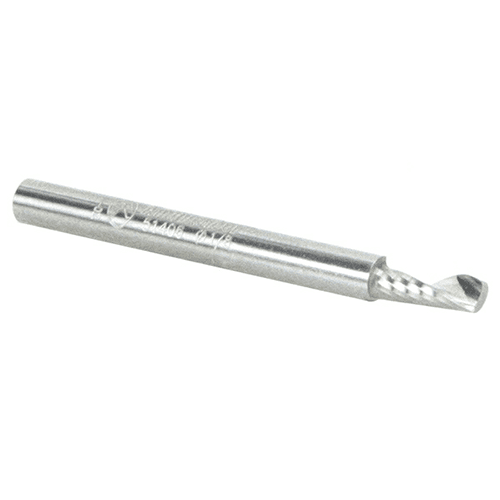 1/8" x 1-1/2" Up-Cut 'O' Aluminum Cutting CNC Spiral Router Bit, 1-Flute, 1/8" Shank - Alt Image 2