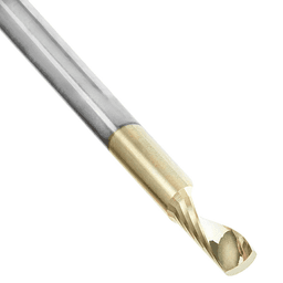 1/8" x 1-1/2" x 5/16" ZrN Coated Up-Cut 'O' Aluminum Cutting CNC Spiral Router Bit, 1-Flute, 1/8" Shank - Alt Image 3