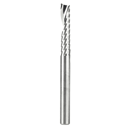 1/4" x 3" x 1-/4" Up-Cut 'O' Plastic Cutting CNC Spiral Router Bit, 1-Flute, 1/4" Shank - Main Image