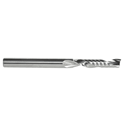 1/4" x 3" x 1-/4" Up-Cut 'O' Plastic Cutting CNC Spiral Router Bit, 1-Flute, 1/4" Shank - Alt Image 2