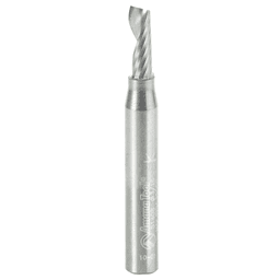 3/16" x 2" x 1/2" Up-Cut 'O' Aluminum Cutting CNC Spiral Router Bit, 1-Flute, 1/4" Shank - Main Image
