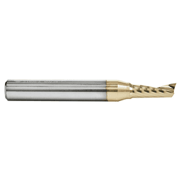 3/16" x 2" x 1/2" ZrN Coated Up-Cut 'O' Aluminum Cutting CNC Spiral Router Bit, 1-Flute, 1/4" Shank - Alt Image 1