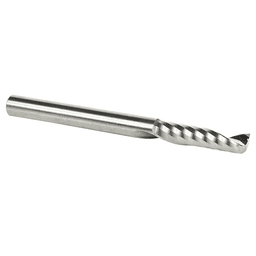 1/4" x 3" x 1-1/16" Up-Cut 'O' Plastic Cutting CNC Spiral Router Bit, 1-Flute, 1/4" Shank - Alt Image 2