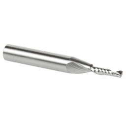 1/8" x 2" x 1/2" Up-Cut 'O' Plastic Cutting CNC Spiral Router Bit, 1-Flute, 1/4" Shank - Alt Image 3