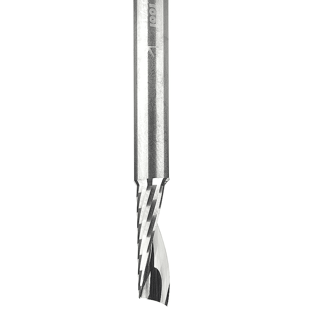3/16" x 2" Up-Cut 'O' Plastic Cutting CNC Spiral Router Bit, 1-Flute, 3/16" Shank - Alt Image 1