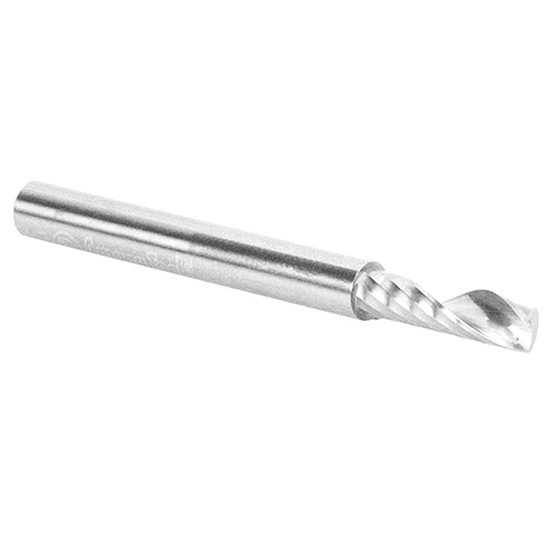 3/16" x 2" Up-Cut 'O' Plastic Cutting CNC Spiral Router Bit, 1-Flute, 3/16" Shank - Alt Image 3