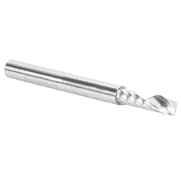 3/16" x 2" Up-Cut 'O' Plastic Cutting CNC Spiral Router Bit, 1-Flute, 3/16" Shank - Alt Image 3