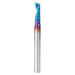 3/16" Dia x 5/8" Solid Carbide CNC Spektra Extreme Tool Life Coated Spiral 'O' Single Flute, Plastic Cutting, 3/16" Shank, 2" Long Up-Cut Router Bit Alt 1 - Image