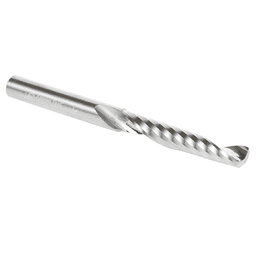 1/4" x 3" x 1-1/2" Up-Cut 'O' Plastic Cutting CNC Spiral Router Bit, 1-Flute, 1/4" Shank - Alt Image 3