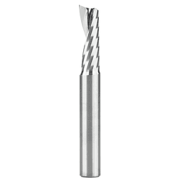 3/8" x 3" x 1-1/8" Up-Cut 'O' Plastic Cutting CNC Spiral Router Bit, 1-Flute, 3/8" Shank - Main Image