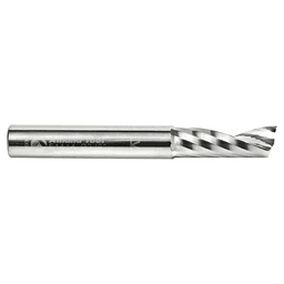 3/8" x 3" x 1-1/8" Up-Cut 'O' Plastic Cutting CNC Spiral Router Bit, 1-Flute, 3/8" Shank - Alt Image 2