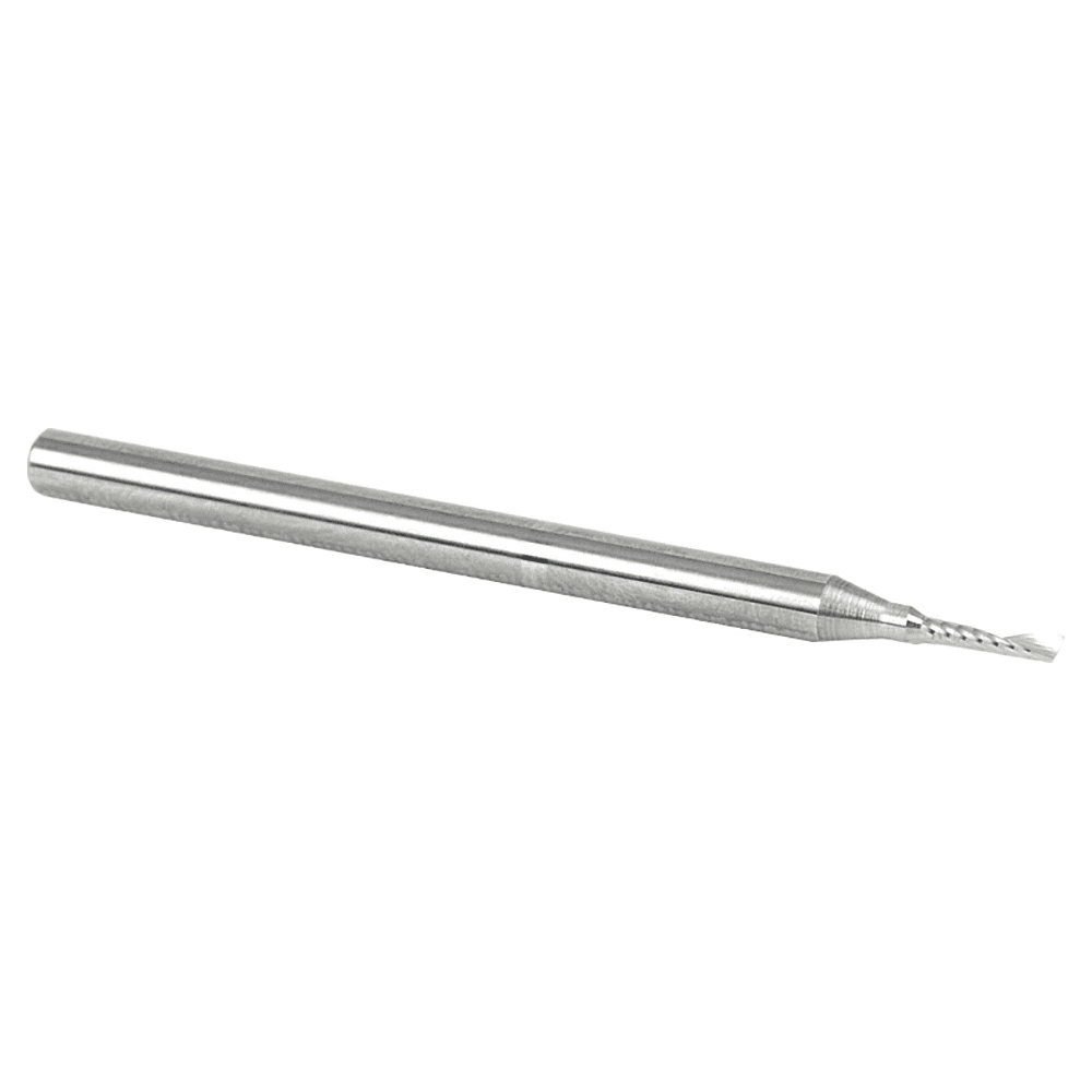 1/16" x 2" Up-Cut 'O' Plastic Cutting CNC Spiral Router Bit, 1-Flute, 1/8" Shank - Alt Image 2