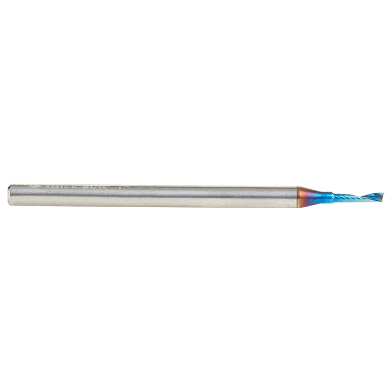 1/16" x 1/4" Spektra Extreme Tool Life Coated Up-Cut 'O' Plastic Cutting CNC Spiral Router Bit, 1-Flute, 1/8" Shank Alt 2 - Image