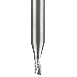 1/8" x 2" Up-Cut 'O' Plastic Cutting CNC Spiral Router Bit, 1-Flute, 1/4" Shank - Alt Image 1