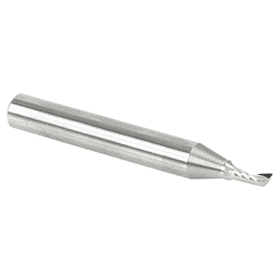 1/8" x 2" Up-Cut 'O' Plastic Cutting CNC Spiral Router Bit, 1-Flute, 1/4" Shank - Alt Image 3
