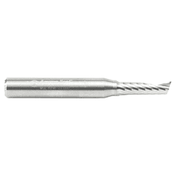 3/16" x 2" Up-Cut 'O' Plastic Cutting CNC Spiral Router Bit, 1-Flute, 1/4" Shank - Alt Image 1