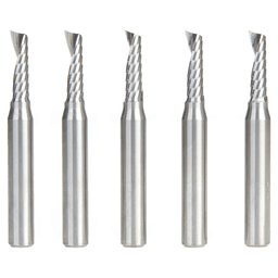 3/16" x 2" x 5/8" Up-Cut 'O' Plastic Cutting CNC Spiral Router Bit, 1-Flute, 1/4" shank (5/Pack) Alt 1 - Image