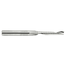 3/16" x 3" Up-Cut 'O' Plastic Cutting CNC Spiral Router Bit, 1-Flute, 1/4" Shank - Alt Image 1