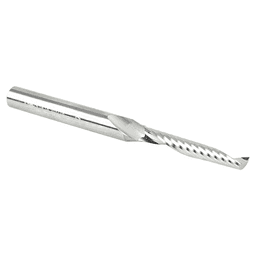 3/16" x 3" Up-Cut 'O' Plastic Cutting CNC Spiral Router Bit, 1-Flute, 1/4" Shank - Alt Image 2
